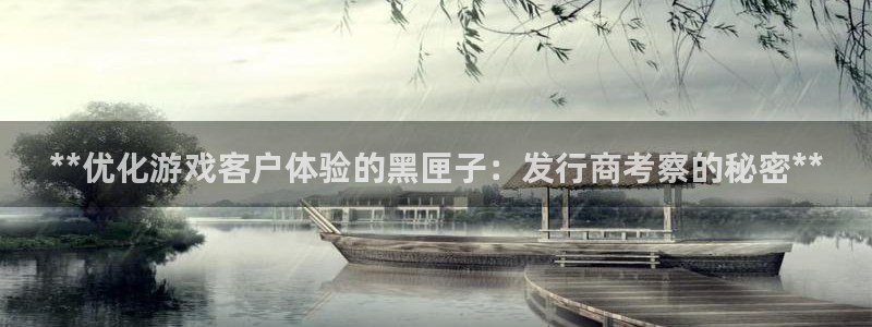 顺盈娱乐平台提现被关闭怎么回事儿啊安全吗：**优化游戏客户体验的黑匣子：发行商考察的秘密**