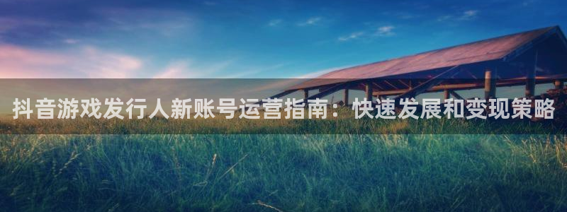 顺盈娱乐平台注册流程图片大全：抖音游戏发行人新账号运营指南：快速发展和变现策略