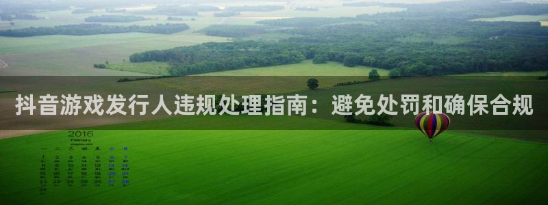 顺盈平台代理：抖音游戏发行人违规处理指南：避免处罚和确保合规